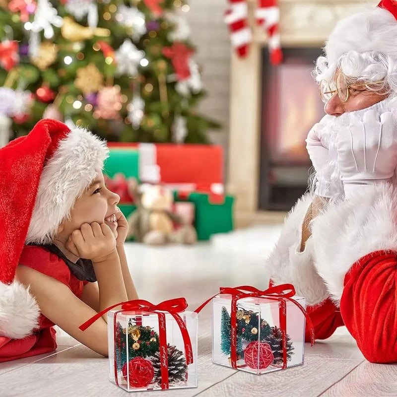 20/50PCs Clear Gift Box Cupcake Dessert Cookie Candy Boxes Wedding Birthday Party Supplies Baby Shower Christmas Gift Packaging