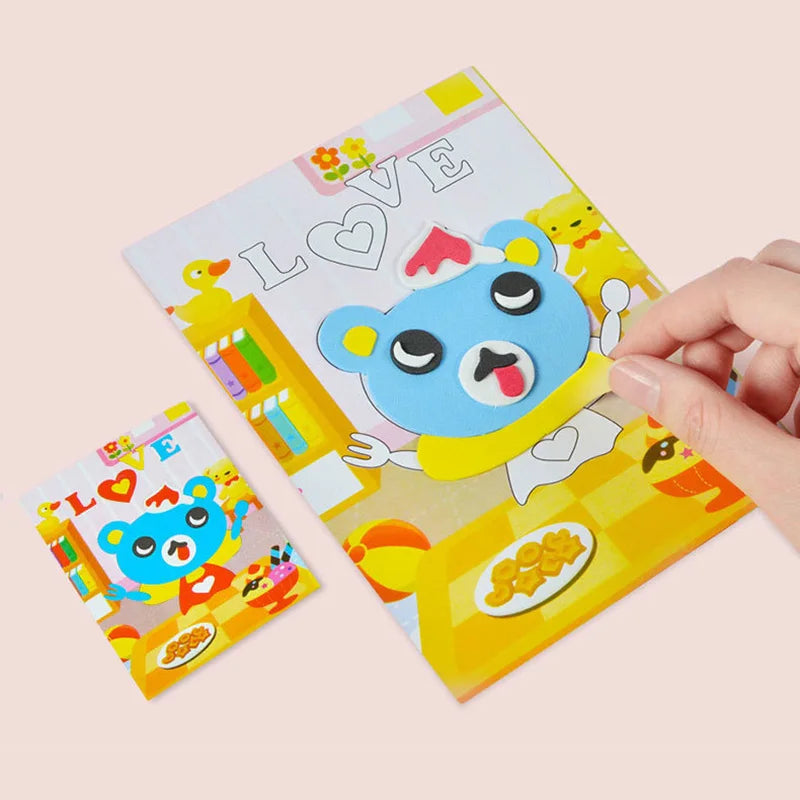 5/10/20pcs Children EVA Foam Sticker Toy 3D Puzzle Early Education Toys Cute Cartoon Animal Puzzle for Kids Toy Girls Gift TMZ