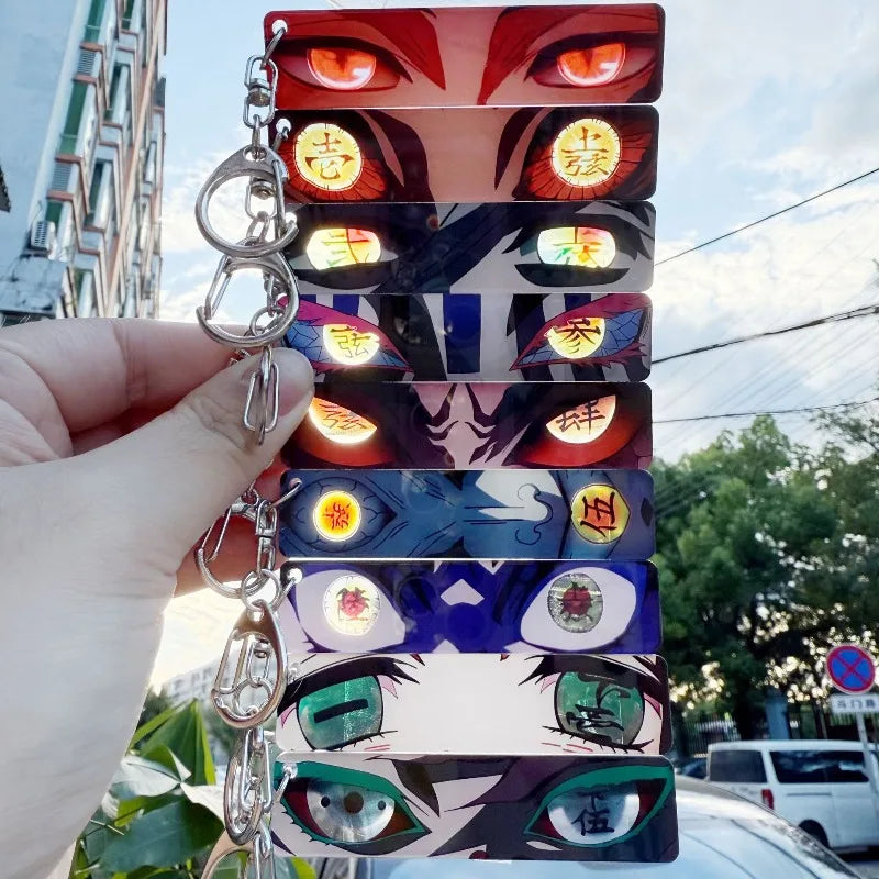 New Ghost Blade Eye Penetrating Card Shanyi Kanroji Honey Glass Anime Acrylic Keychain around
