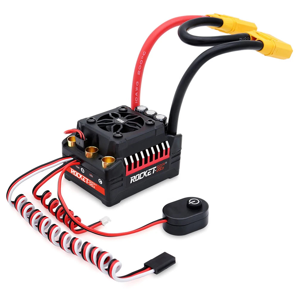 SURPASSHOBBY Rocket RC 130A ESC Brushless 160A ESC 4S Electronic Speed Controller Waterproof for 1/7 1/8 RC Car Buggy Truck