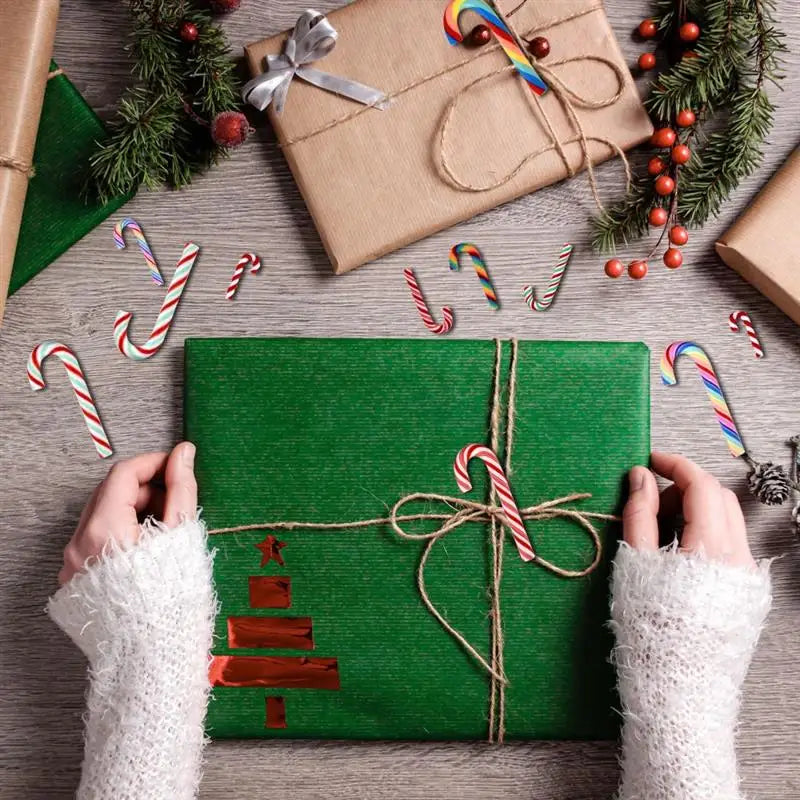 15/30PCS Candy Cane Christmas Tree Hanging Decor Xmas Prop Ornaments Navidad Natal Happy Ornaments Christmas