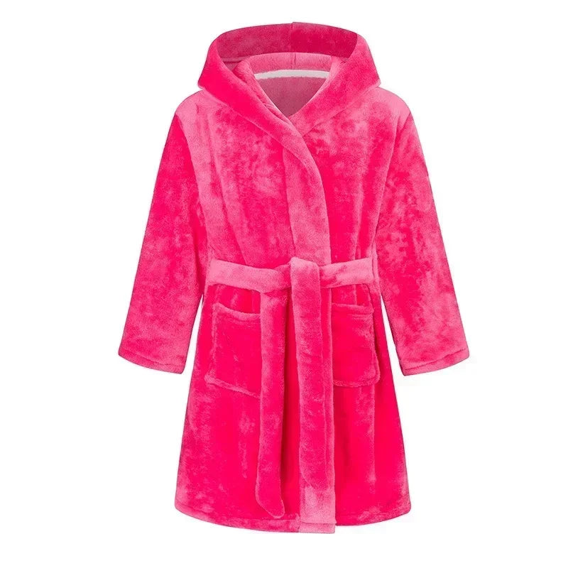 Kids Sleepwear Robe Autumn Winter Flannel Warm Bathrobe For Girls 1-11 Years Toddler Children Pajamas For Boys Girl Pajamas