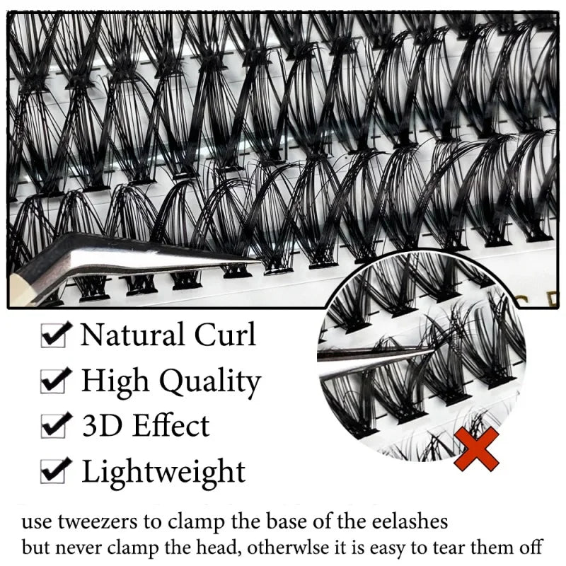 30D 40D 60D 80D Mink False Eyelashes 180/200 Bundles Natural Lashes extension 3D Russia Volume Individual Eyelash Cluster Makeup