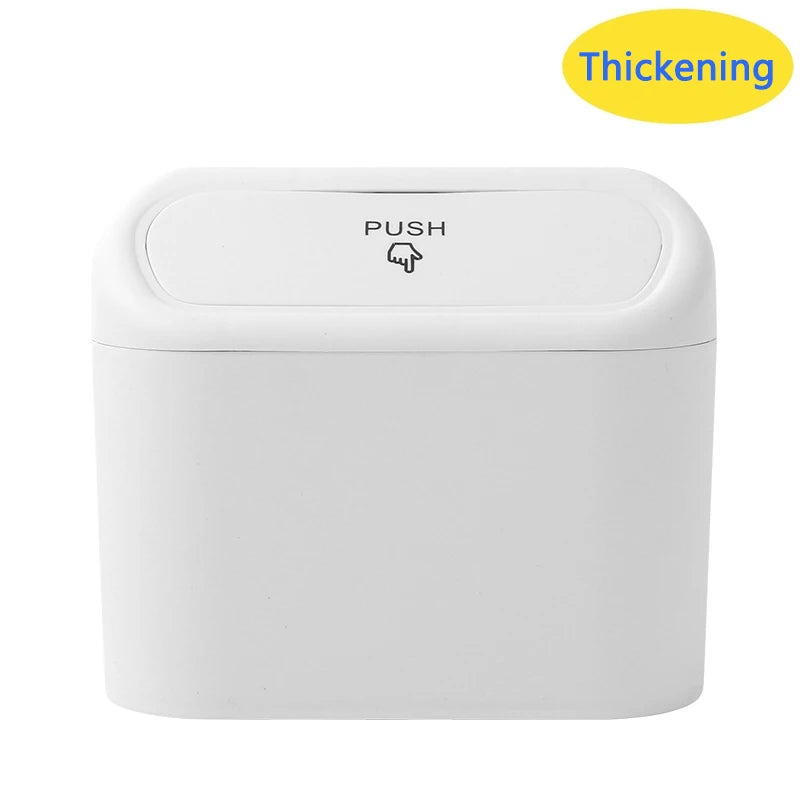 Portable Hanging Mini Car Trash Can,Wastebasket Trash Can with Lid, for Car Office Home,Auto Storage Bin Accessories