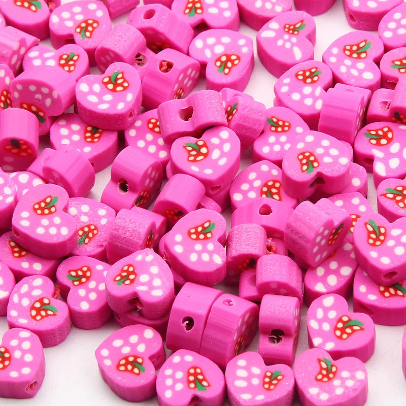 20/50pcs/Lot Mixed Style Pattern Polymer Clay Spacer Beads For Handmade Necklace Bracelet DIY Jewelry Making Accessories