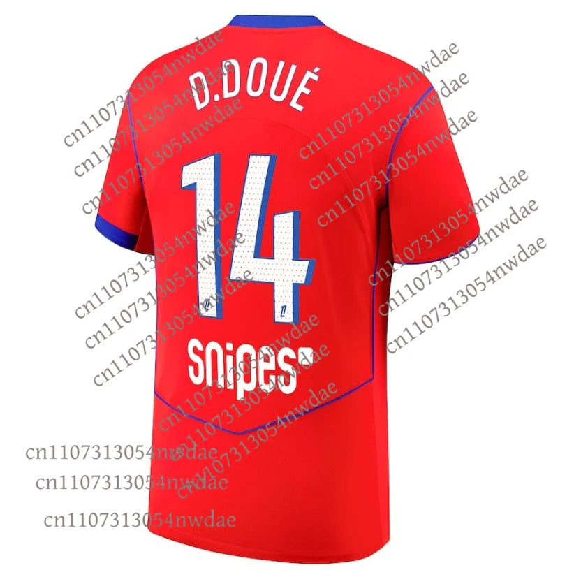 25-26 Best-selling PSG Family 3D Printed Jersey T-shirt Casual Sports Fast Drying Comfortable Breathable Adult Children Same