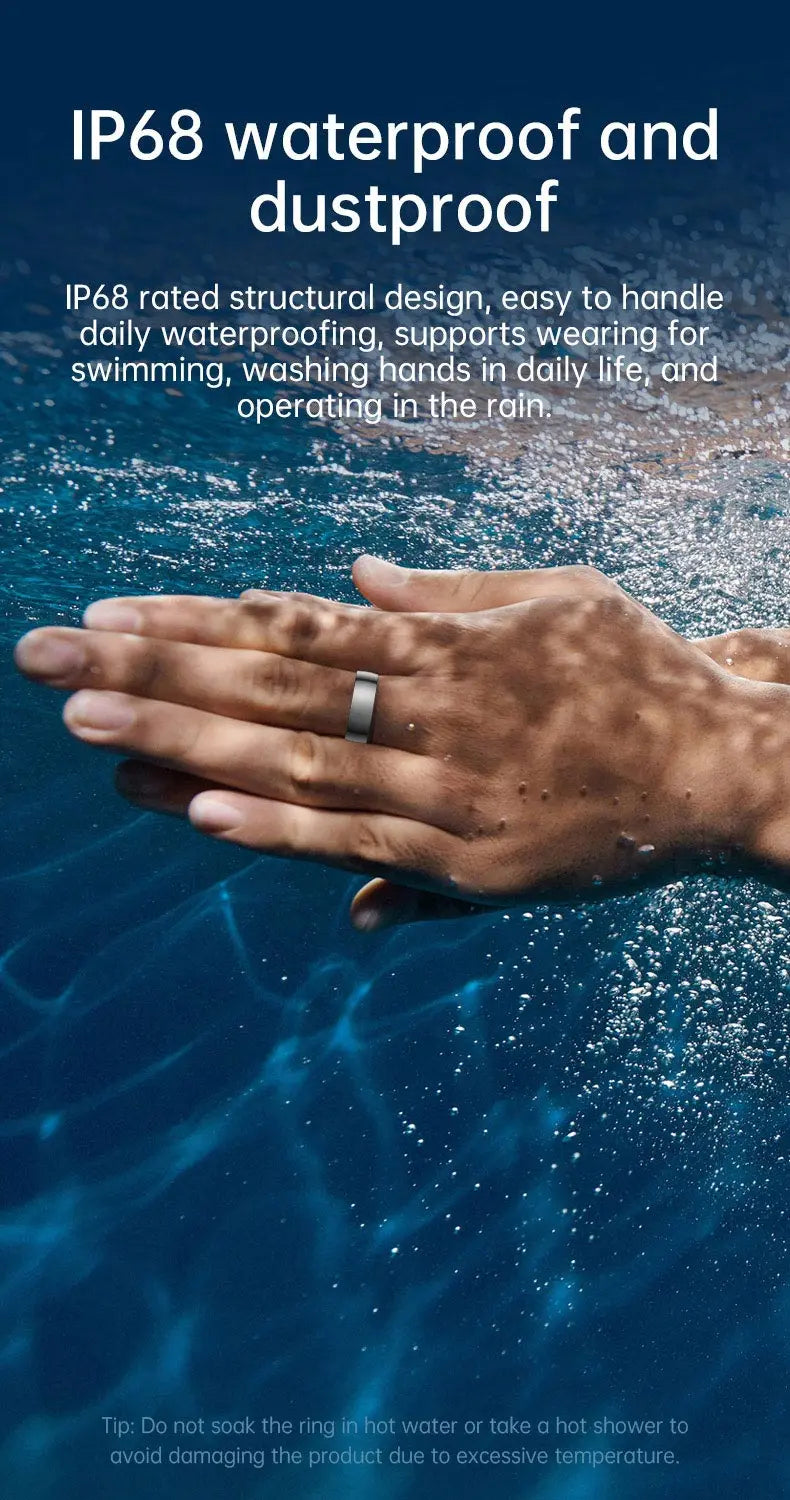 Smart Ring Bluetooth 5.1 Sleep Camera Remote Control Multiple Exercise Modes Wearable Fitness Ring