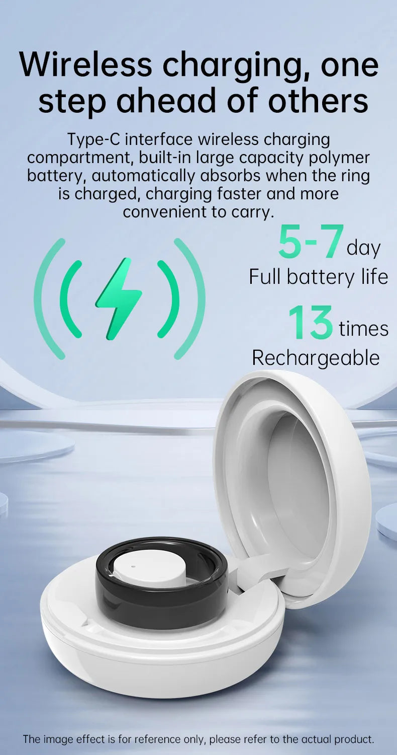 Smart Ring Bluetooth 5.1 Sleep Camera Remote Control Multiple Exercise Modes Wearable Fitness Ring