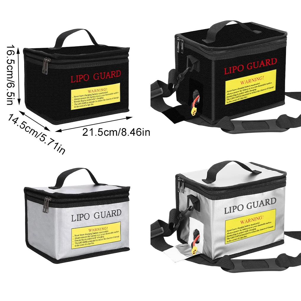 Lithium Battery Explosion-proof Bag Fireproof Safety High Temperature Storage Flame Retardant Aircraft Model Battery Protection