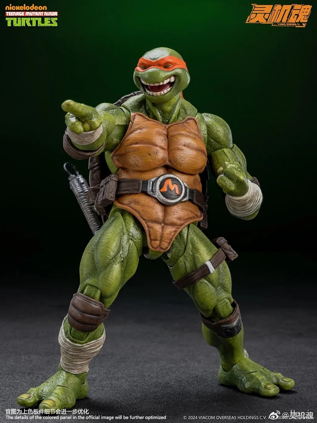 Lingjihun Original New Product Ninja Turtles Raphael Michelangelo Anime Finished Product Movable Doll Model Toy Handmade inStock