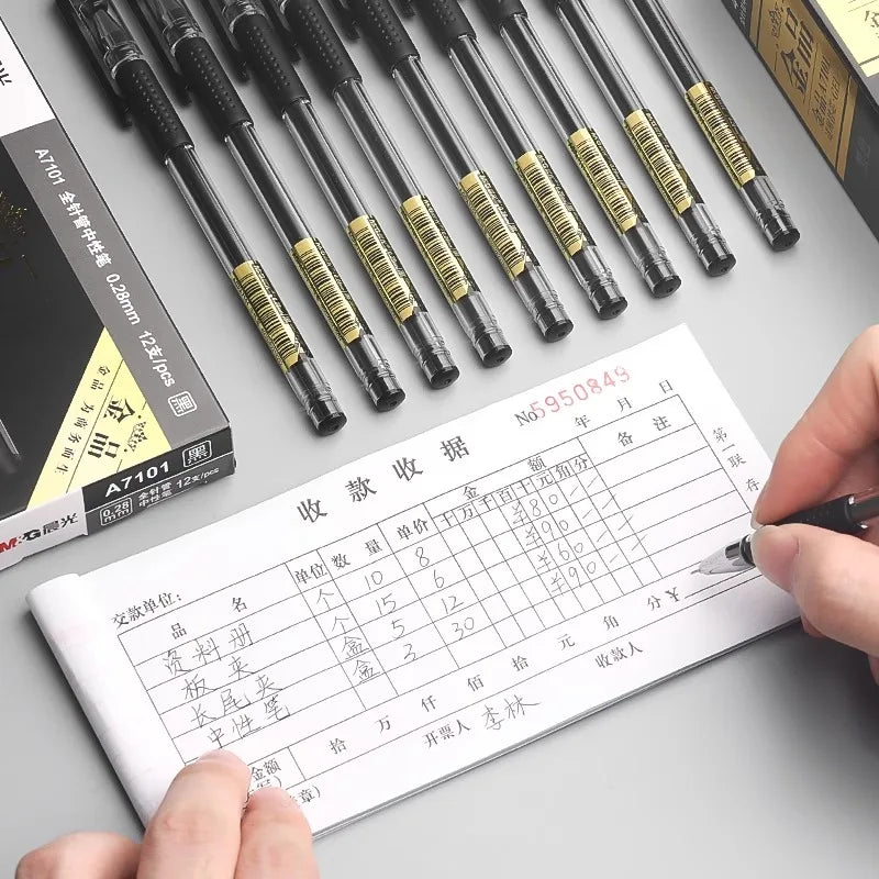 M&G Ultra-fine Gel Pen 0.28mm, Refillable, Quick-drying Ink, Suitable for Students and Office Use High-quality Financial Pen