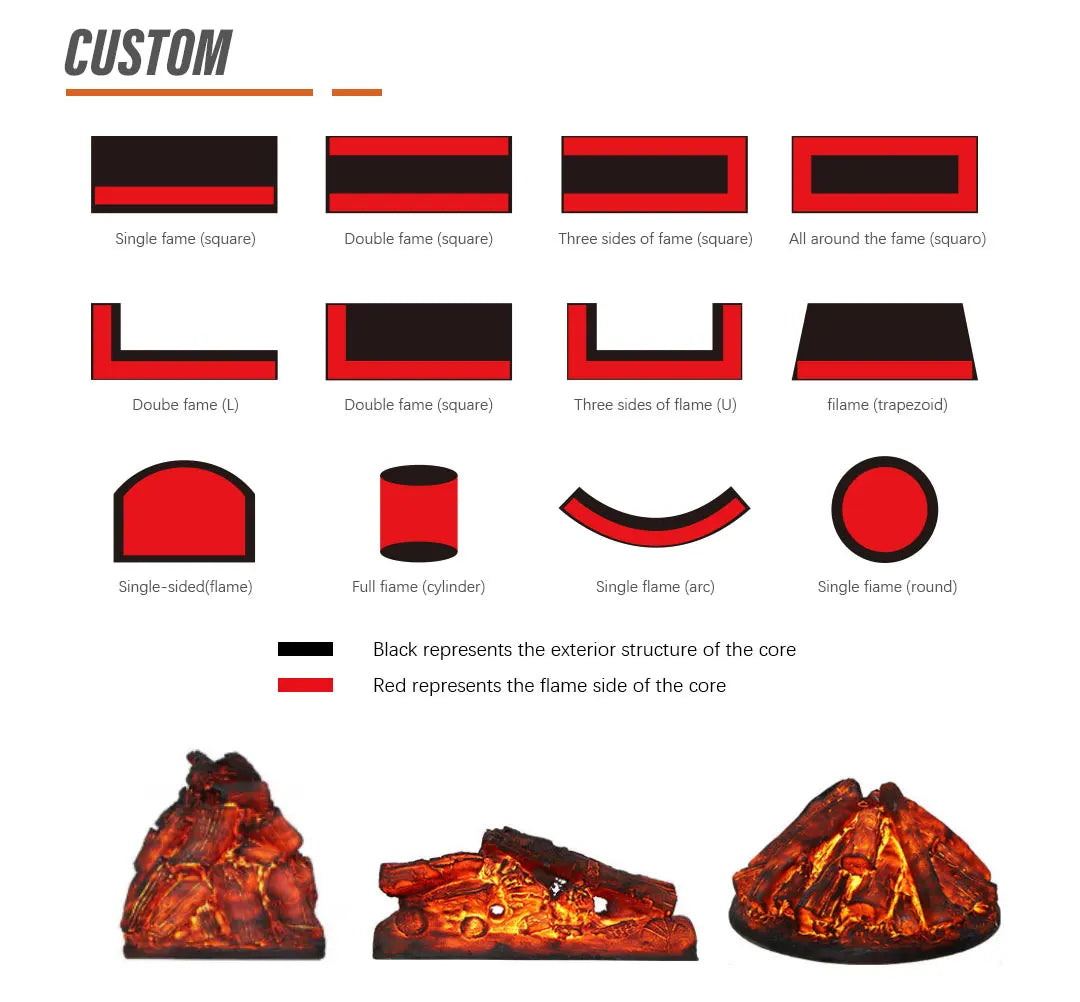 Modern 1500W Electric Fireplace Remote Control WiFi App Control Embedded Landscape Steel Design Indoor Outdoor Use Home Hotel