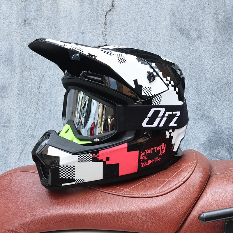 903-Motorcycle off-road helmet, fully covered electric vehicle, pulling full helmet, mountain downhill, all season
