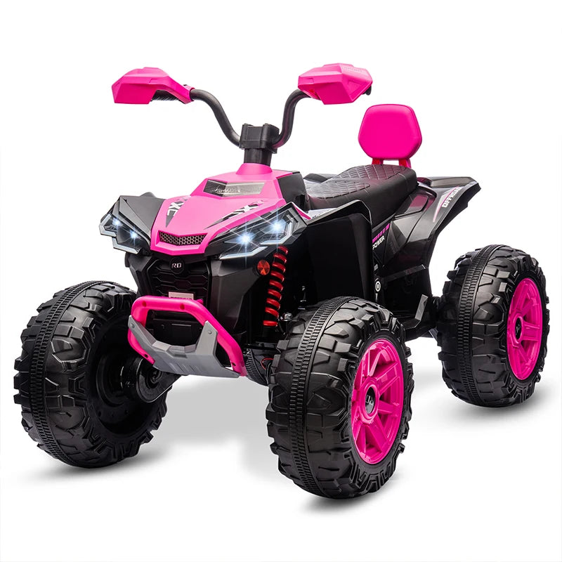 24V Kids Electric Vehicle 4-Wheeler Kids Ride On Toy Car XXXL Size ATV Electric Car for Toddler Children Gift,Spring Supspension