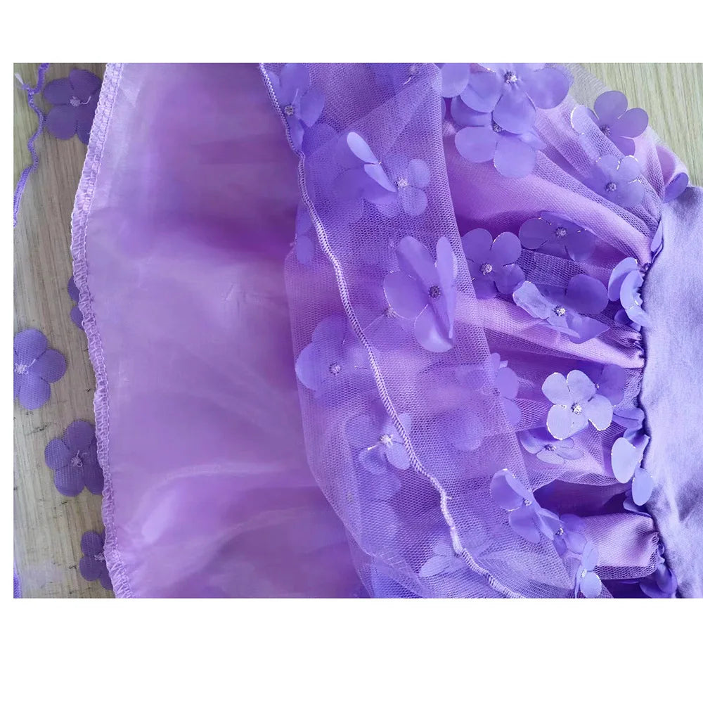 2-10Y Cartoon hello kitty Dress Girls Short-sleeve Casual Dresses with Small Bag Kids Summer Outfits Children Lace Vestidos