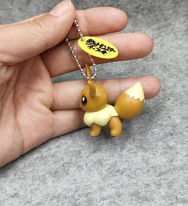 Pokemon Cute Pikachu Charmander Cubone Bulbasaur Squirtle Keychain Kawaii Pendant Bag Ornament Kids Charm Xmas Birthday Gifts