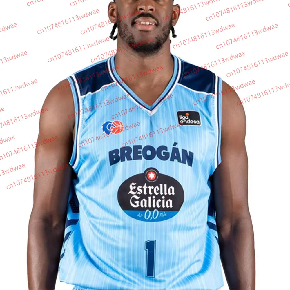 Spanish Basketball League Jersey 25 Basketball Sports Vest CB Breogán Basketball Jersey Kit Francis Alonso 10 Jersey Kit Kid Tee
