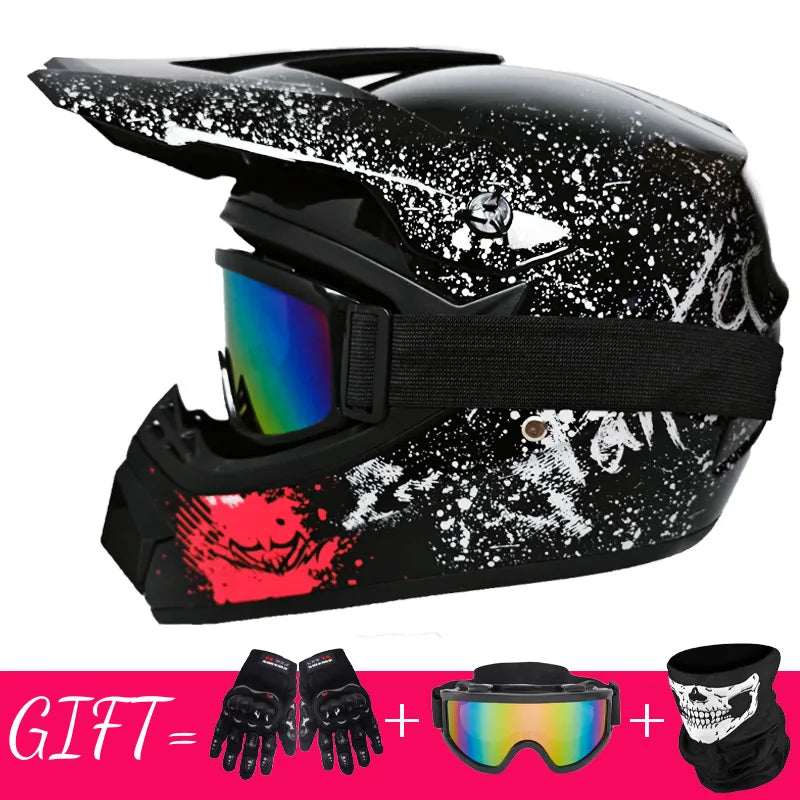 Motorcycle Helmet Off-road Bike Helmet Capacete Motocross Casco send 3 men kids gift Motocross Downhill AM DH Cross Helmet