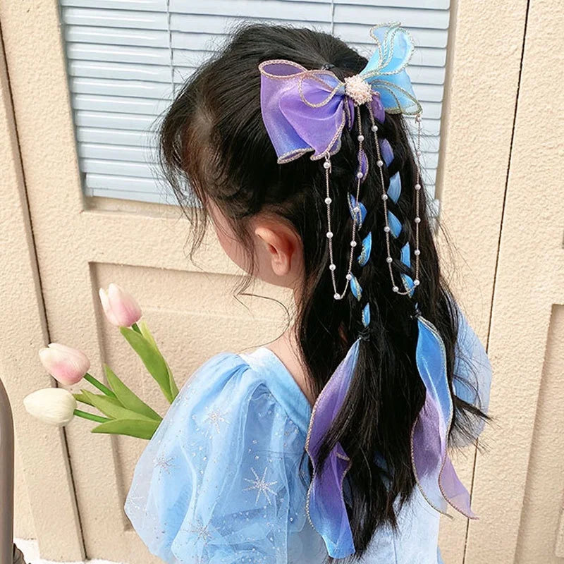 5 Styles Available |Large Ribbon Headband |Girl Bow Tie |Braided Headband Flower Ribbon |Hairpins and AK