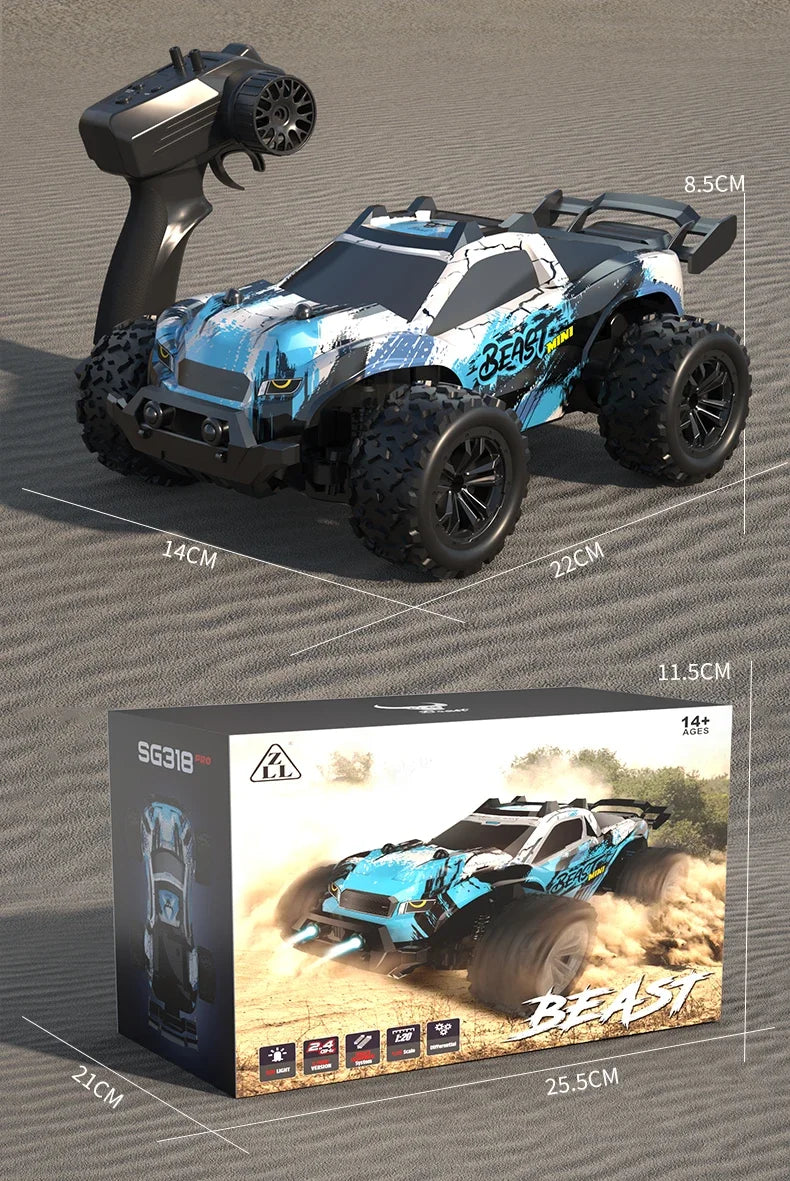 SG318 PRO 1:20 Scale RC Car 20km/h High Speed RC Cars Toys For Adults And Kids Remote Control Cars 2.4G Off Road Monster Truck