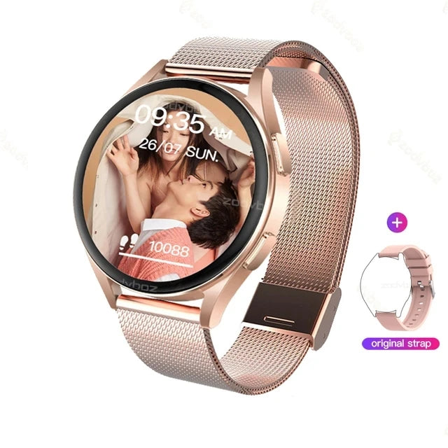 2026 New Women SmartWatch Bluetooth Call Lady Watches Sport Waterproof Heart Rate Sleep Smart Watch for Women Present Gift