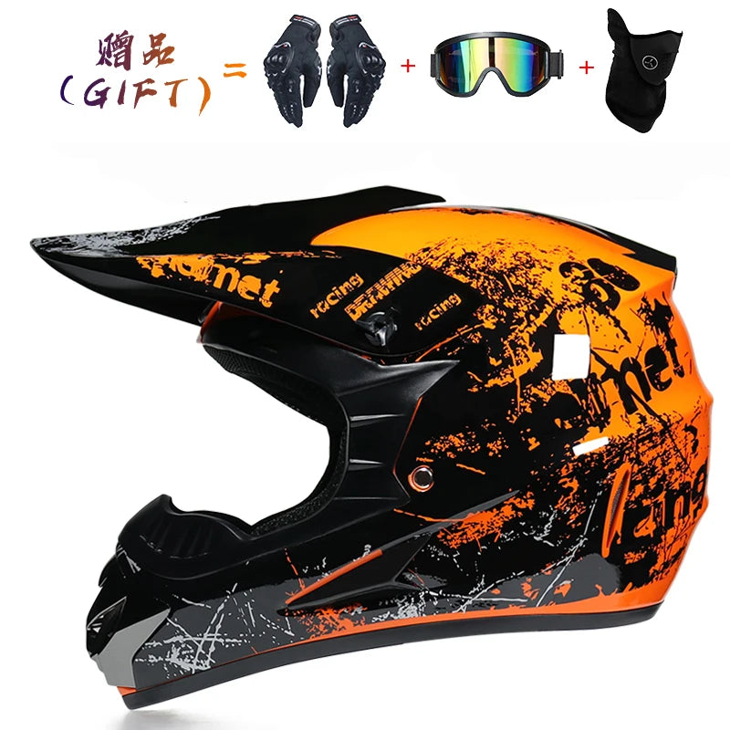 Sturen 3 Stuks Gift Flip Up Motorhelm Kinderen motocross Off Road Helm ATV Dirt bike Downhill MTB DH racing helm.