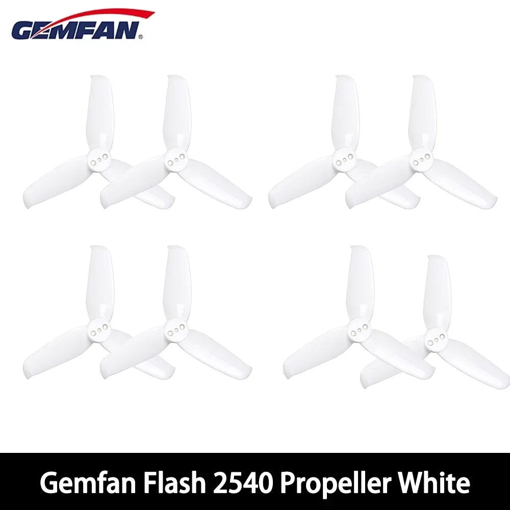 4Pairs GEMFAN Flash 2540 2.5x4 2.5 Inch 3-Paddle Propeller with 1.5mm Mounting Hole For FPV Freestyle Drone
