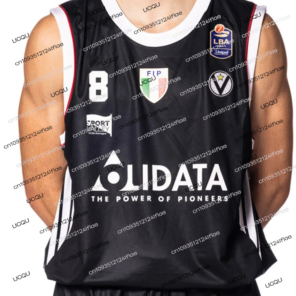 25/26 New Bologna Virtus Basketball Jersey Italian Men's Basketball Sports Vest Fan Special Player Kit Basketball Game Jersey