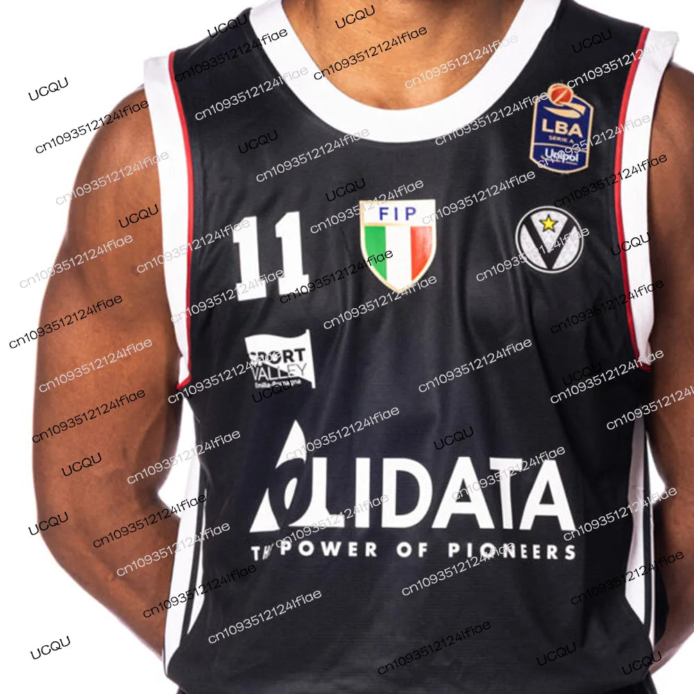 25/26 New Bologna Virtus Basketball Jersey Italian Men's Basketball Sports Vest Fan Special Player Kit Basketball Game Jersey