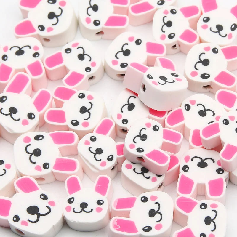 20/50pcs/Lot Mixed Style Pattern Polymer Clay Spacer Beads For Handmade Necklace Bracelet DIY Jewelry Making Accessories