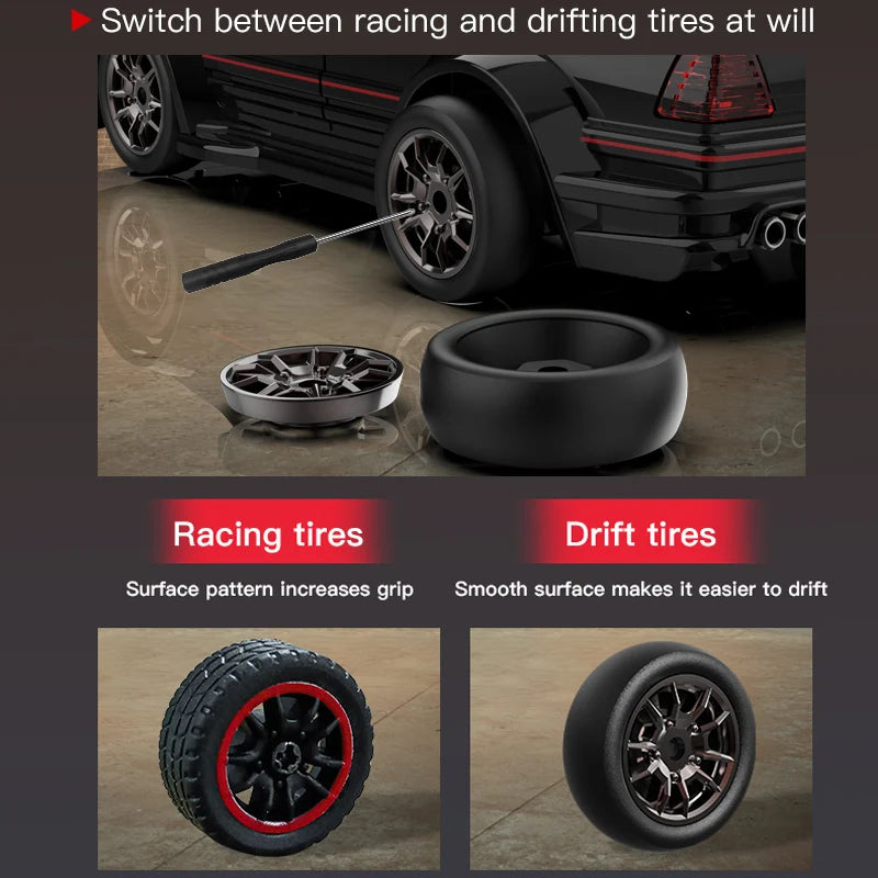 JCMO KF30 Drifting Car New 4WD Remote Control Racing Car Full Size 1:43 Mini Model 2.4G Radio High Speed RC Car Boy Toy Gift