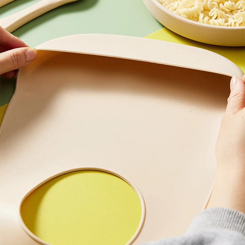 Baby Silicone Bibs Babies Waterproof Bib Solid Color 6-speed Adjustment Saliva Pocket Children's Burp Cloths Accessories Newborn