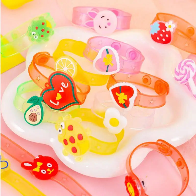 10/20/30PCS Cartoon Luminous Glowing Bracelets Watch Toys Chidren Pinata Birthday Favor Kids Gifts Christmas Gift Bag Fillers