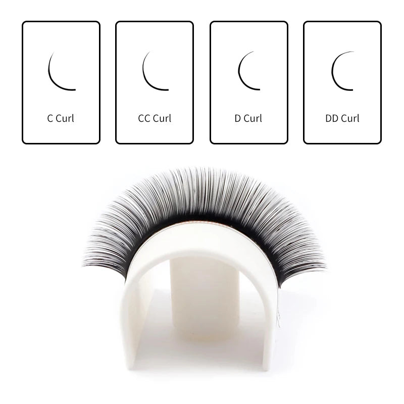 JoyCo Eyelash Extension Korean Pbt Individual Silk Eyelash 0.03-0.15 Premium Matte Black Volume Cosplay Makeup Classic Lashes