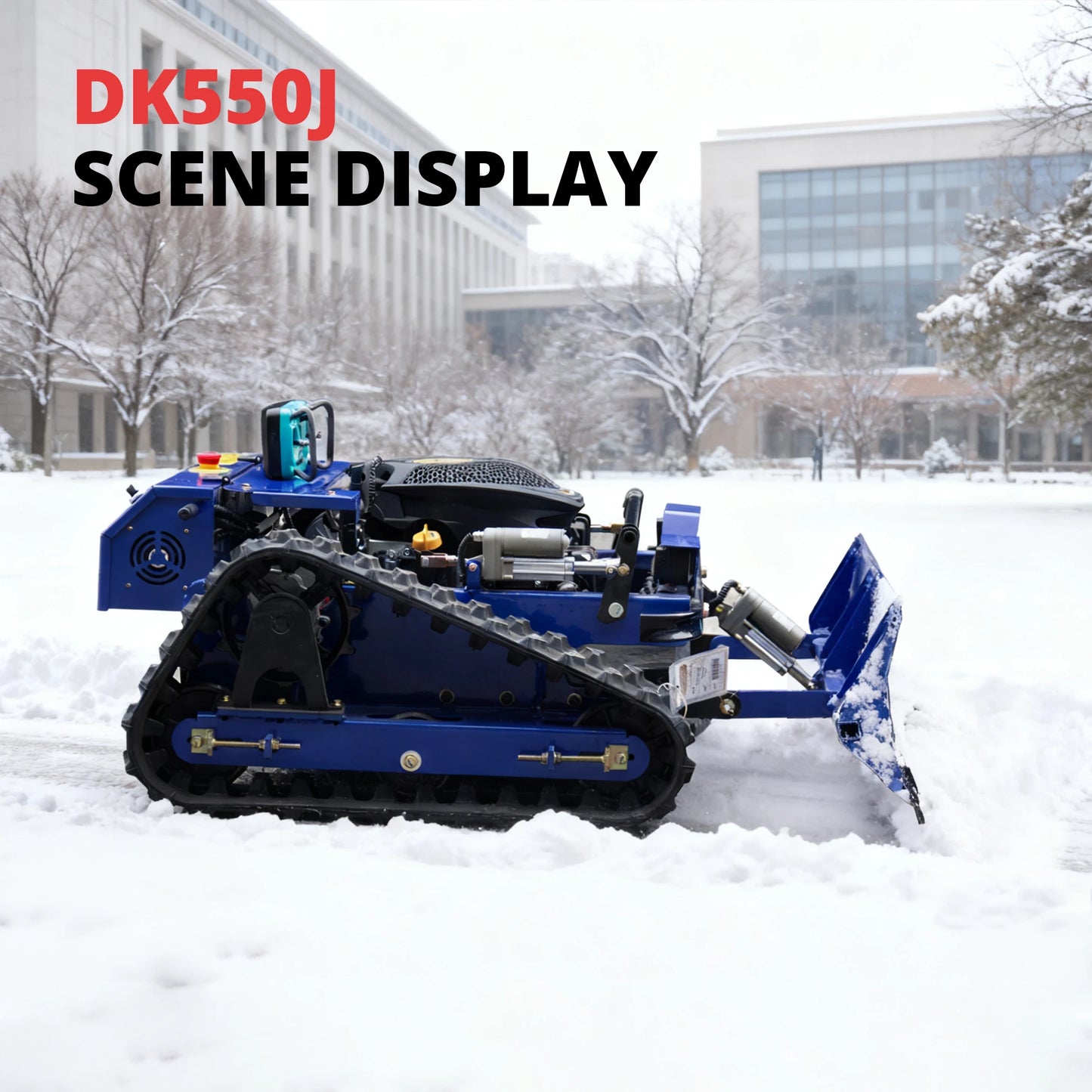 RC Lawn Mower, Rechargeable Remote Control Grass Cutter With Snow Shovel, Safe and Durable, Perfect for Home Garden Maintenance