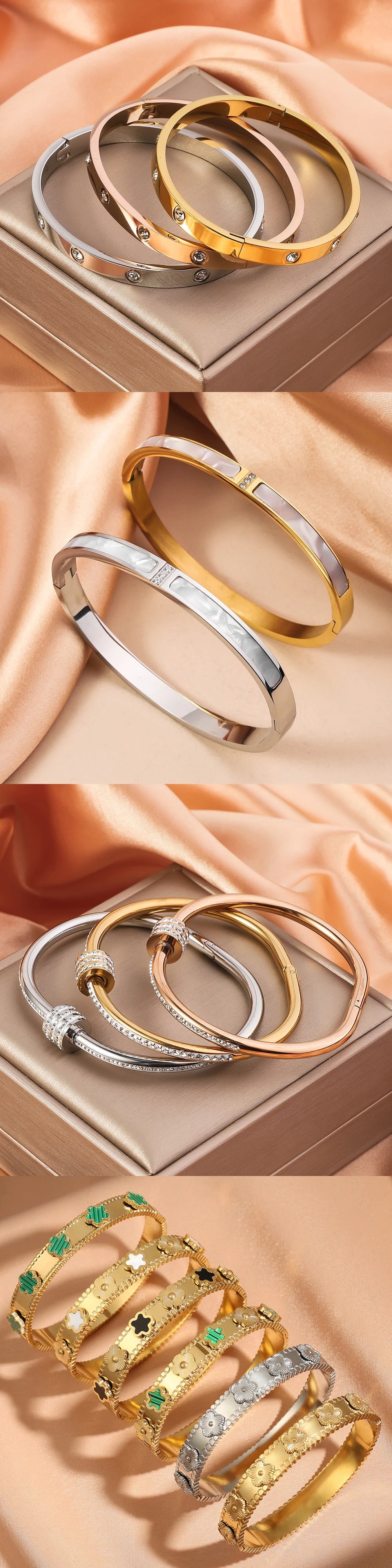 RAKOL Classic Stainless Steel Pendant Italian Chain Link Men Women Suitable For 9mm Bracelet Making DIY Steel Module Tools