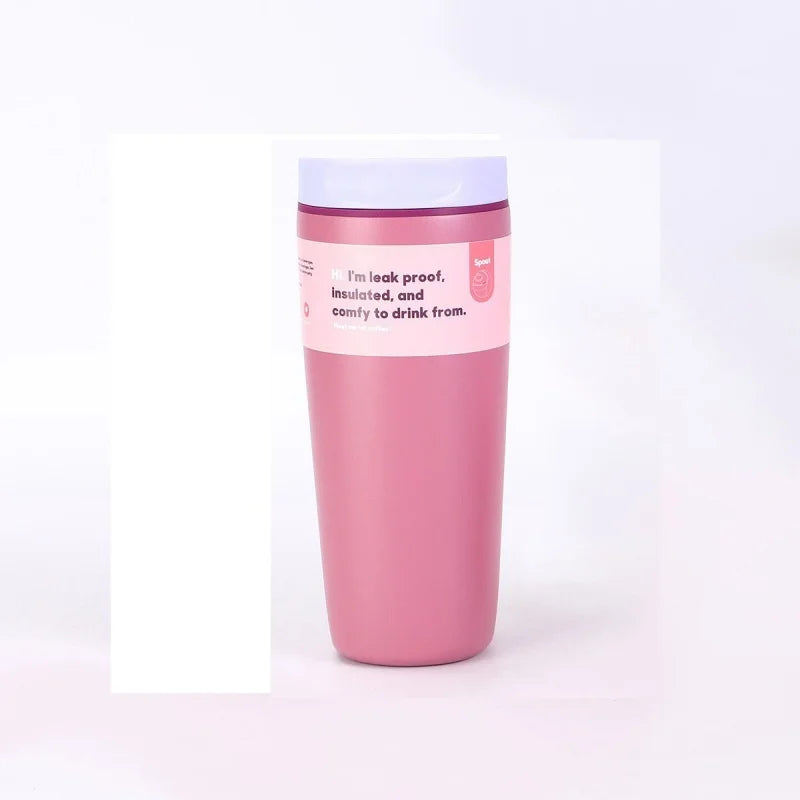 12/20oz Stainless Steel Vacuum Cup Coffee Cup Simple Fashion Men's & Women's Coffee Cup Outdoor Sports Portable Cup Couples Mugs