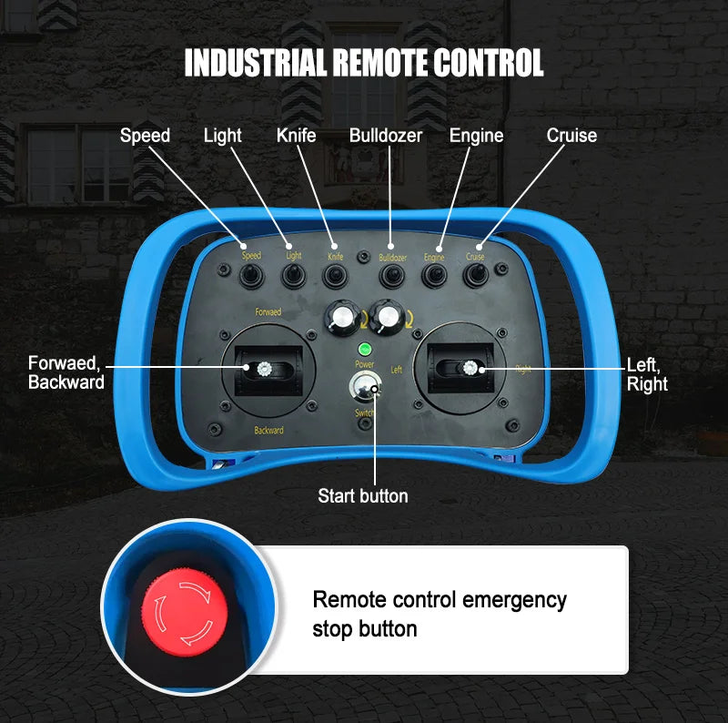 Remote Control Grass Cutting Robot Mower All-Terrain Self-Propelled Lawnmower with Four-Stroke Cycle Customizable