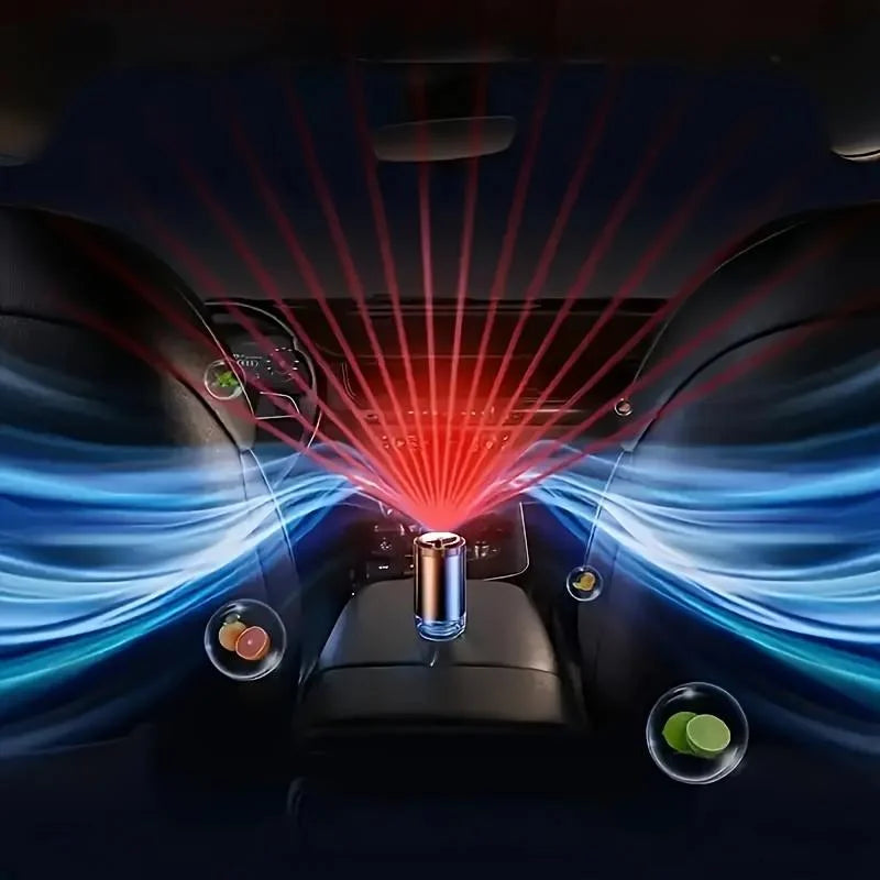 Smart Car Air Freshener with Star Projector & Essential Oil Diffuser - 50ml Long-Lasting Aroma Diffuser with Automatic On/Off