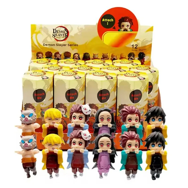 New 12-piece set Sonneess Angel Anime Demon Slayer Blind Box Handmade Anime Cartoon Doll Car Desktop Computer Screen Ornaments