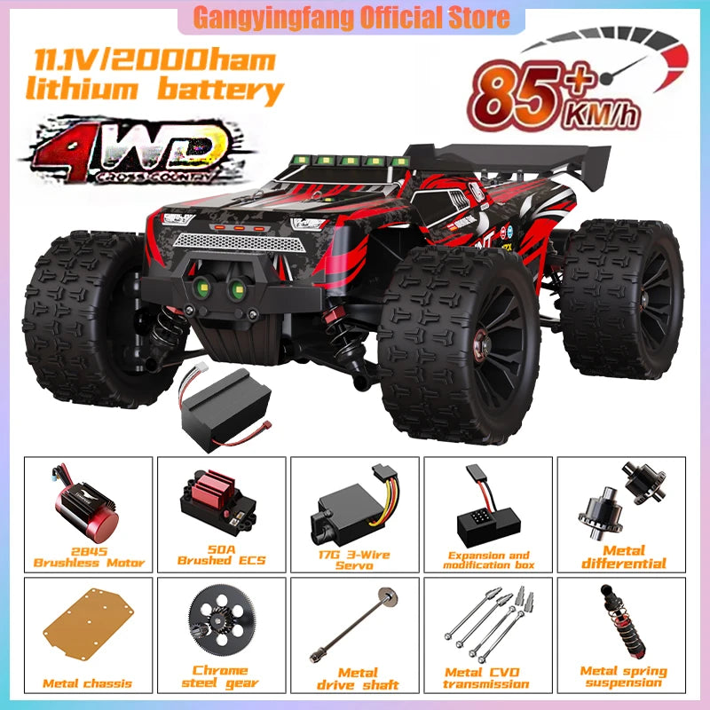 SG116 9522PRO 85KM/H High Speed RC Car Brushless 4WD Off-Road Drift Remote Control Car 1:16 Professional Racing Cars vs SG116MAX