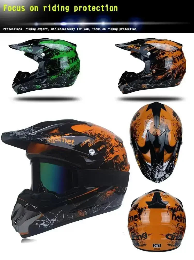 Motorcycle Helmet Youth Kids Child Full Helmet Children Helmets Motocross Casco Moto children Off-road Safety Protection DOT