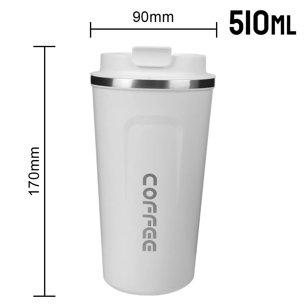 380/510ML Coffee Mug for Tea Water Coffee Car Thermos Mug Leak_Proof Travel Thermo Cup Double Stainless Steel Thermo Cafe