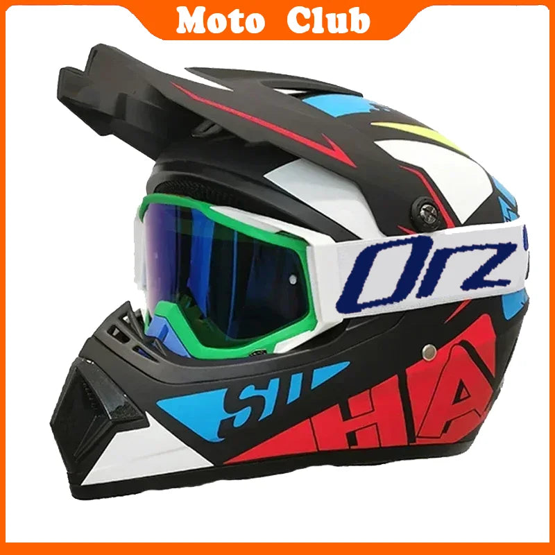 Motorcycle Helmet Professional Motocross Off Road protective Helm Children Off-road Casque Capacete De Motocicleta Gift Goggles
