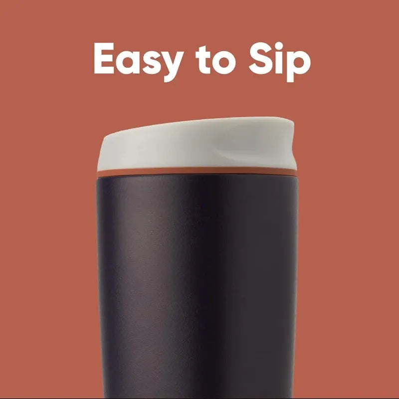 12/20oz Stainless Steel Vacuum Cup Coffee Cup Simple Fashion Men's & Women's Coffee Cup Outdoor Sports Portable Cup Couples Mugs