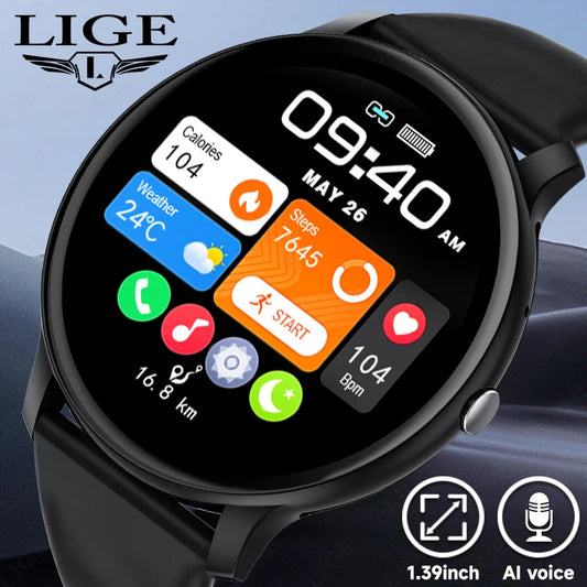 LIGE Bluetooth Call Women Smart Watch Men Sports Fitness Watches Heart Rate Health Monitor Smartwatch Ladies For Android iOS