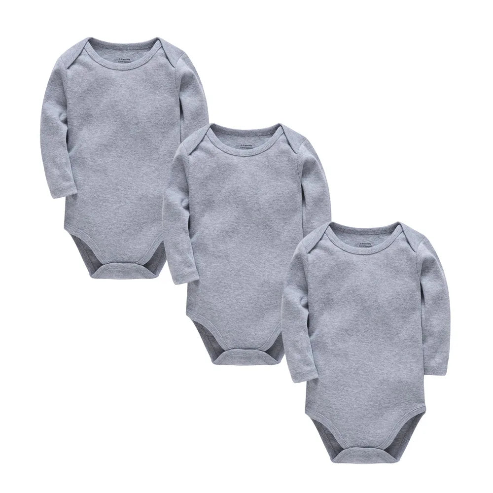 Solid White Baby Clothes Long Sleeve Cotton Baby Girls Boys Bodysuit Newborn body bebe 0-24 months Infant Jumpsuit