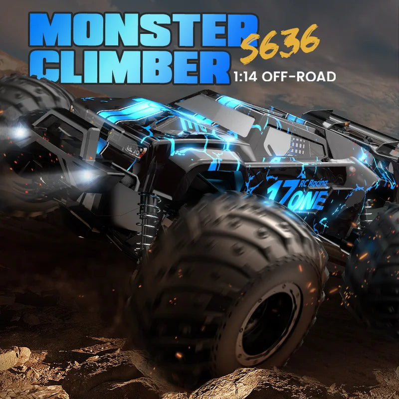 S626/S636 1:14 RC Car 4WD Off-road Monster 20KM/H High-speed Car Translucent Car Shell Drift Racing RC High-speed Boy Toy RC car