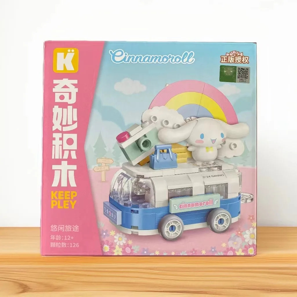 Sanrio Toy Building Blocks Hello Kitty Figurine Kuromi Melody Figure Toy Collection Dolls For Kids Christmas Gifts Toy