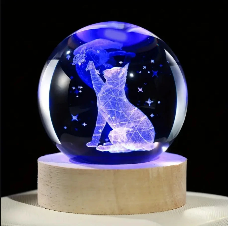 3D Crystal ball Crystal Planet Laser Engraved Solar System Globe Astronomy Gift Birthday Gift Glass Sphere Home Decoration